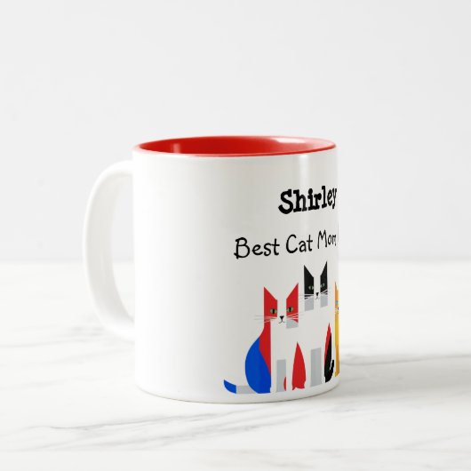 Personalisiert Beste Cat Mama je Tasse (Vorderseite Links)