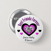 Personalisiert: Beste Freunde für immer: Knopf Button (Vorne & Hinten)