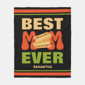 Personalisiert beste Hot Dog Mama je Muttertag Fleecedecke (Vorderseite)
