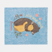 Personalisiert beste Mutter je Geschenk, Mutterges Fleecedecke (Vorderseite (Horizontal))