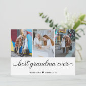Personalisiert Beste Oma je 3 FotoCollage Karte (Stehend Vorderseite)