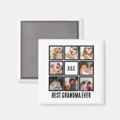 Personalisiert Beste Oma je 8 FotoCollage Magnet (Vorderseite/Rückseite)