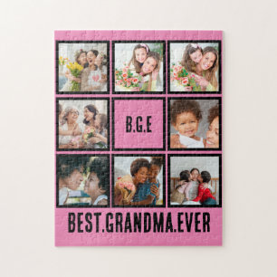 Personalisiert Beste Oma je 8 FotoCollage Puzzle