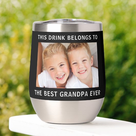 Personalisiert Beste Opa je Foto Schwarz