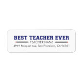 Personalisiert Bester Lehrer je (Vorne)