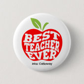 Personalisiert Bester Lehrer je Button (Vorderseite)
