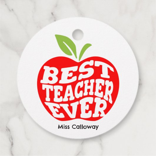 Personalisiert Bester Lehrer je Geschenkanhänger (Rückseite)