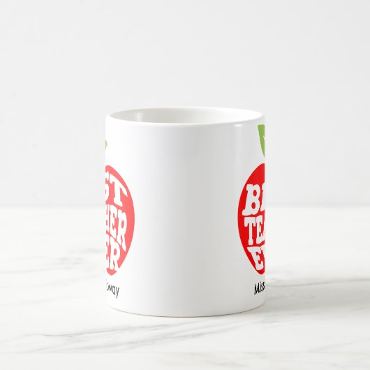 Personalisiert Bester Lehrer je Kaffeetasse (Mittel)