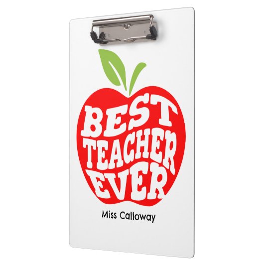 Personalisiert Bester Lehrer je Klemmbrett (Links)