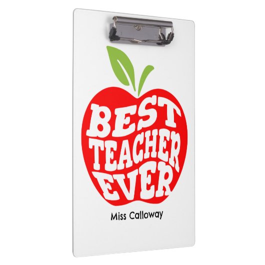 Personalisiert Bester Lehrer je Klemmbrett (Rechts)