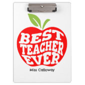 Personalisiert Bester Lehrer je Klemmbrett (Vorderseite)
