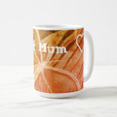 Personalisiert bester Mum Orange Vintager Schmette Kaffeetasse (VorderseiteRechts)
