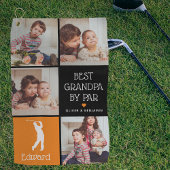 Personalisiert Bester Opa von Par Foto Geschenk Golfhandtuch
