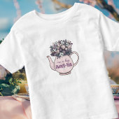 Personalisiert Bestie Floral Teapot Sweetie Kleinkind T-shirt