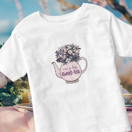 Personalisiert Bestie Floral Teapot Sweetie Kleinkind T-shirt