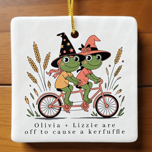 Personalisiert Besties Frogs Kerfuffle Keramikornament
