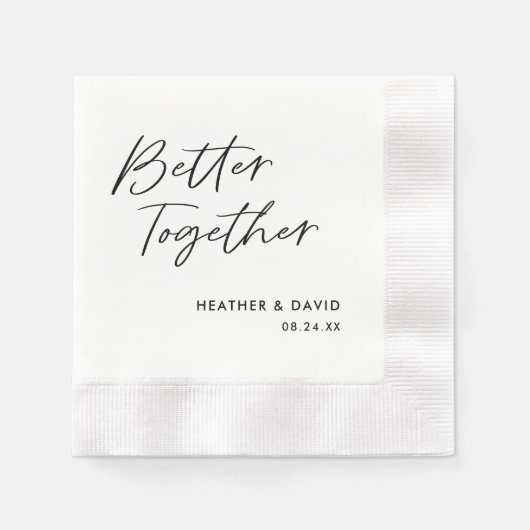 Personalisiert Better Together Wedkins Serviette (Vorderseite)