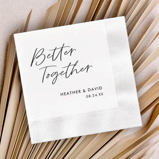 Personalisiert Better Together Wedkins Serviette