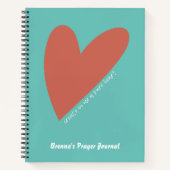 Personalisiert Bible Verse Journal, Heart Christli Notizblock (Vorderseite)