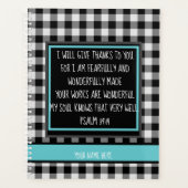 Personalisiert Bible Verse Monogram Buffalo Karier Planer (Vorderseite)