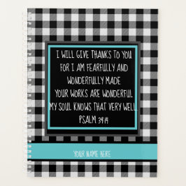 Personalisiert Bible Verse Monogram Buffalo Karier Planer