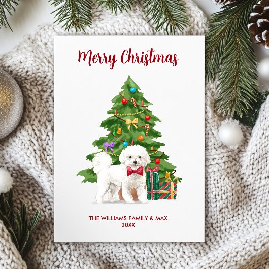 Personalisiert Bichon Frise Dog Weihnachten