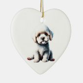 Personalisiert Bichon Frise Doppy Welpe Keramik Ornament (Rechts)
