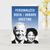 Personalisiert Biden Abrams 2020 Grußkarte Karte (Gelbe Blume)
