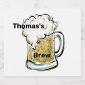 Personalisiert Bierflaschenetikett (Einzelnes Label)