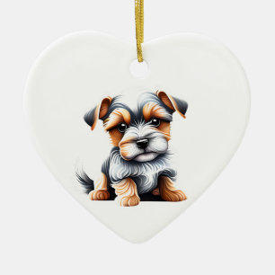 Personalisiert Biewer Terrier Puppy Keramik Ornament