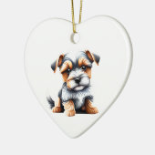 Personalisiert Biewer Terrier Puppy Keramik Ornament (Links)