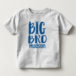 Personalisiert BIG BRO Blue Kleinkind T-shirt