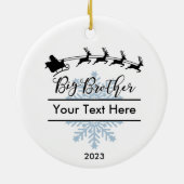 Personalisiert Big Brother Christmas Keepake Keramik Ornament (Hinten)