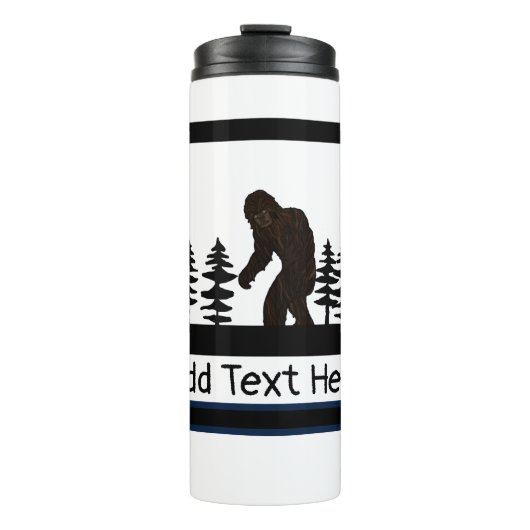 Personalisiert Big Foot Sasquatch Yeti Sumpflaus Thermosbecher (Vorderseite)