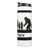 Personalisiert Big Foot Sasquatch Yeti Sumpflaus Thermosbecher (Nach rechts gedreht)
