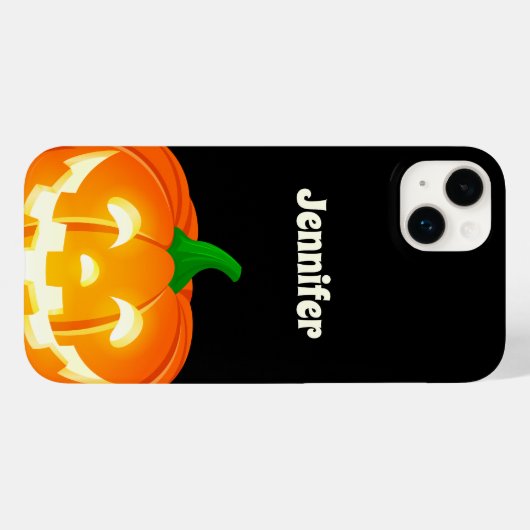 Personalisiert Big Happy Jack-O-Lantern Case-Mate iPhone Hülle (Rückseite (Horizontal))