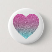 Personalisiert Big Pink Liebe Herz Button (Vorderseite)