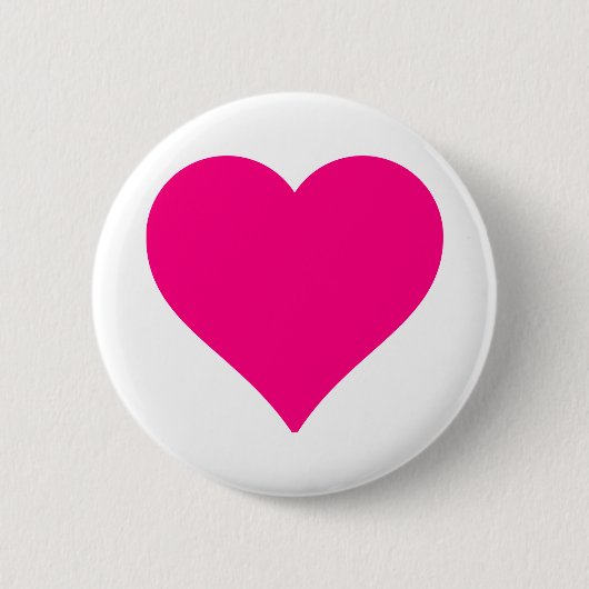 Personalisiert Big Pink Liebe Herz Button (Vorderseite)