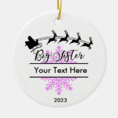 Personalisiert Big Sister Christmas Keepake Keramik Ornament (Vorne)