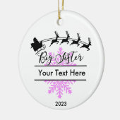 Personalisiert Big Sister Christmas Keepake Keramik Ornament (Links)