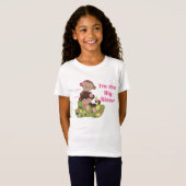 Personalisiert Big Sister Monkey Girls Kinder Shir T-Shirt (Vorne ganz)