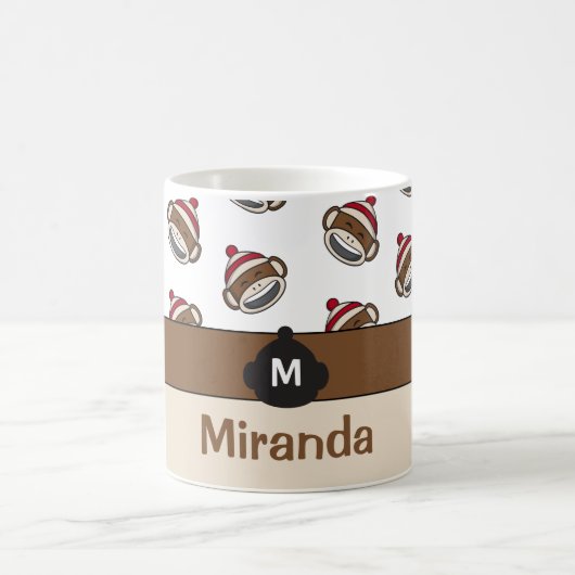 Personalisiert Big Smile Sock Affe Emoji Kaffeetasse (Mittel)