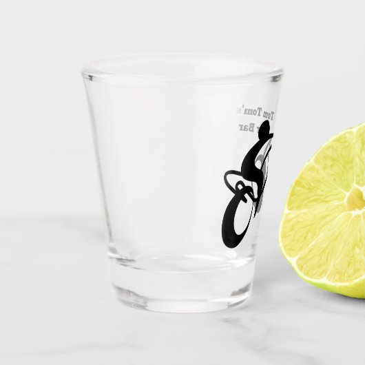 Personalisiert Biker Schnapsglas (Links)