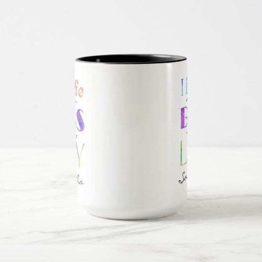 Personalisiert bin ich die Chef-Dame Typography Tasse (Zentrum)