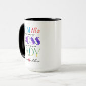 Personalisiert bin ich die Chef-Dame Typography Tasse (Vorderseite Links)