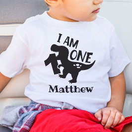 Personalisiert bin ich ein Geburtstag Dinosaurier Baby T-shirt