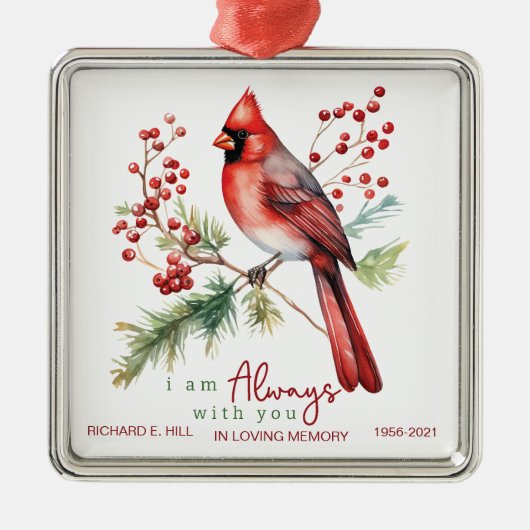 Personalisiert bin ich immer bei Ihnen Ornament Aus Metall (Vorne)