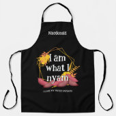 Personalisiert BIN ICH, WAS ICH NYAM Liebe Sweet P Schürze (Vorderseite)