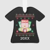 Personalisiert Bingo Player Ugly Xmas Sweater Ornament (Rückseite)