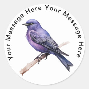 Personalisiert Bird Stickers Lila Martin